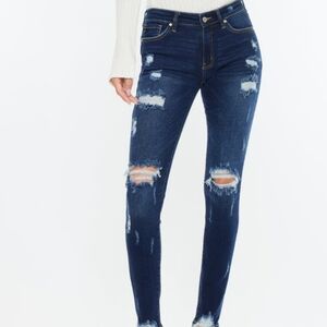 KanCan NWOT Distressed Blue Denim Jeans Cora